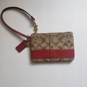 Coach Mini Red Wristlet